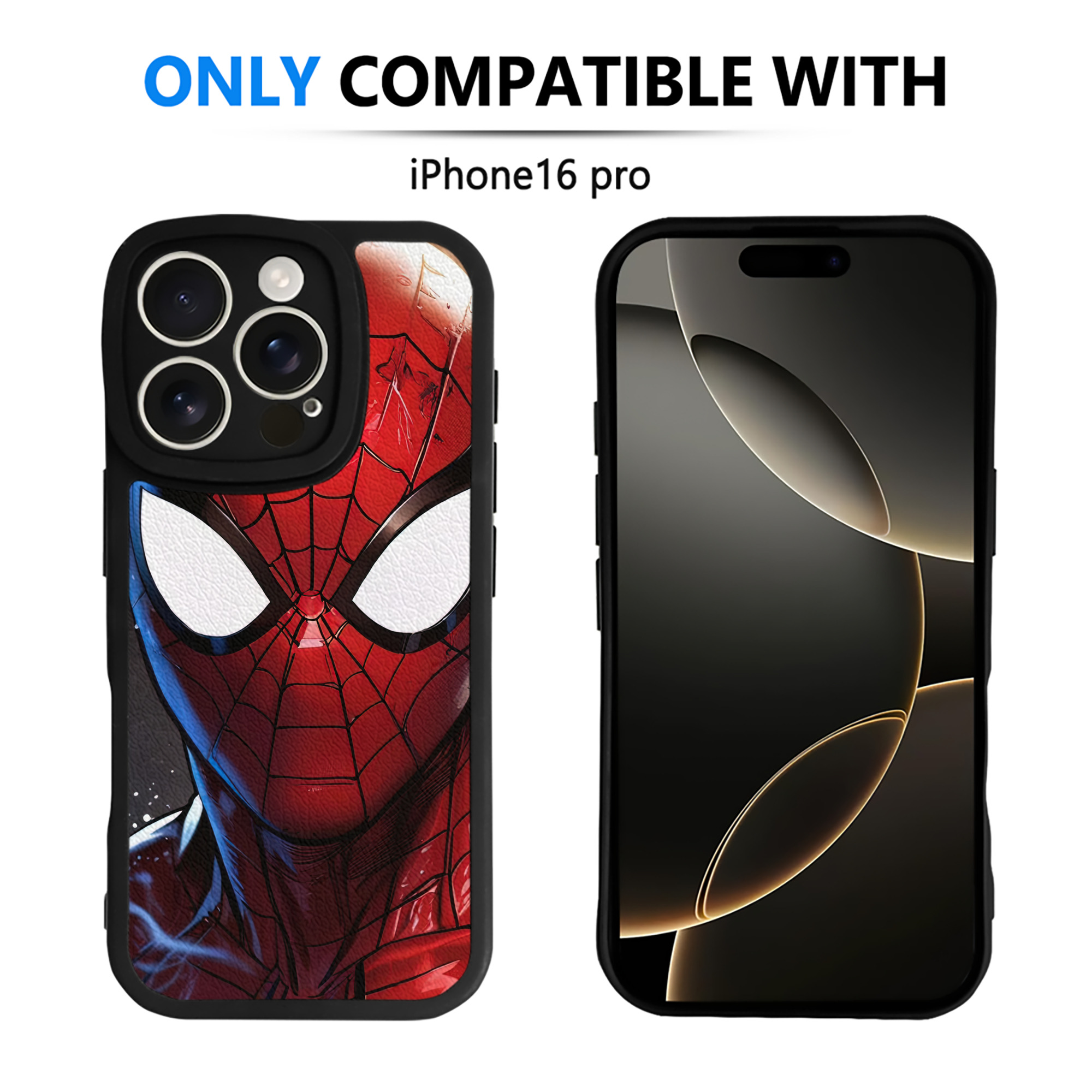 （画像用） Spider Man スパイダーマン 【iPhone 16シリーズ対応】シリコンスマホケース（レザー調） 材質：シリコン